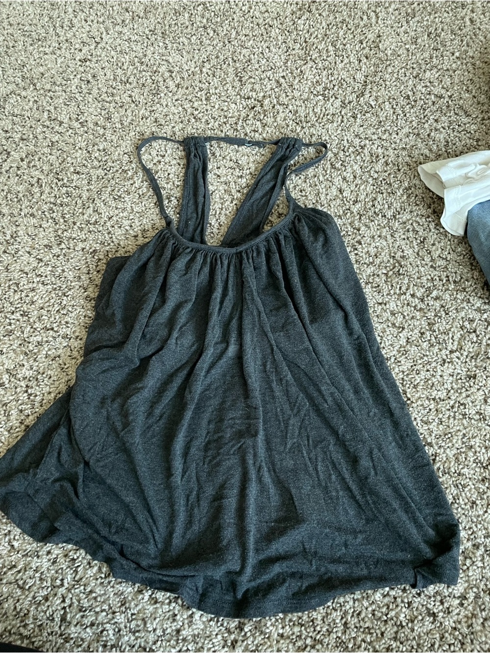 Wink Dark Charcoal Racerback Tank Top pajama shirt